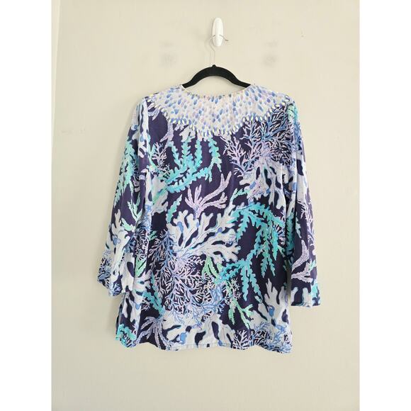 Lilly Pultizer Silk Tropical Top S - Picture 3 of 5